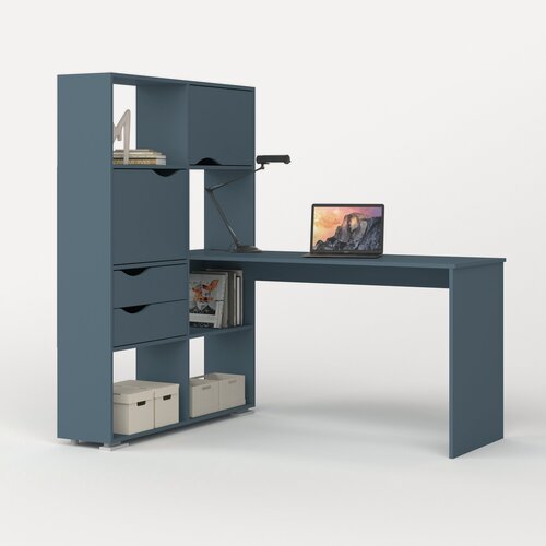 Изображение товара Письменный стол угловой Есэндвич L Лаворо 110х150х150 см левый (Маренго)