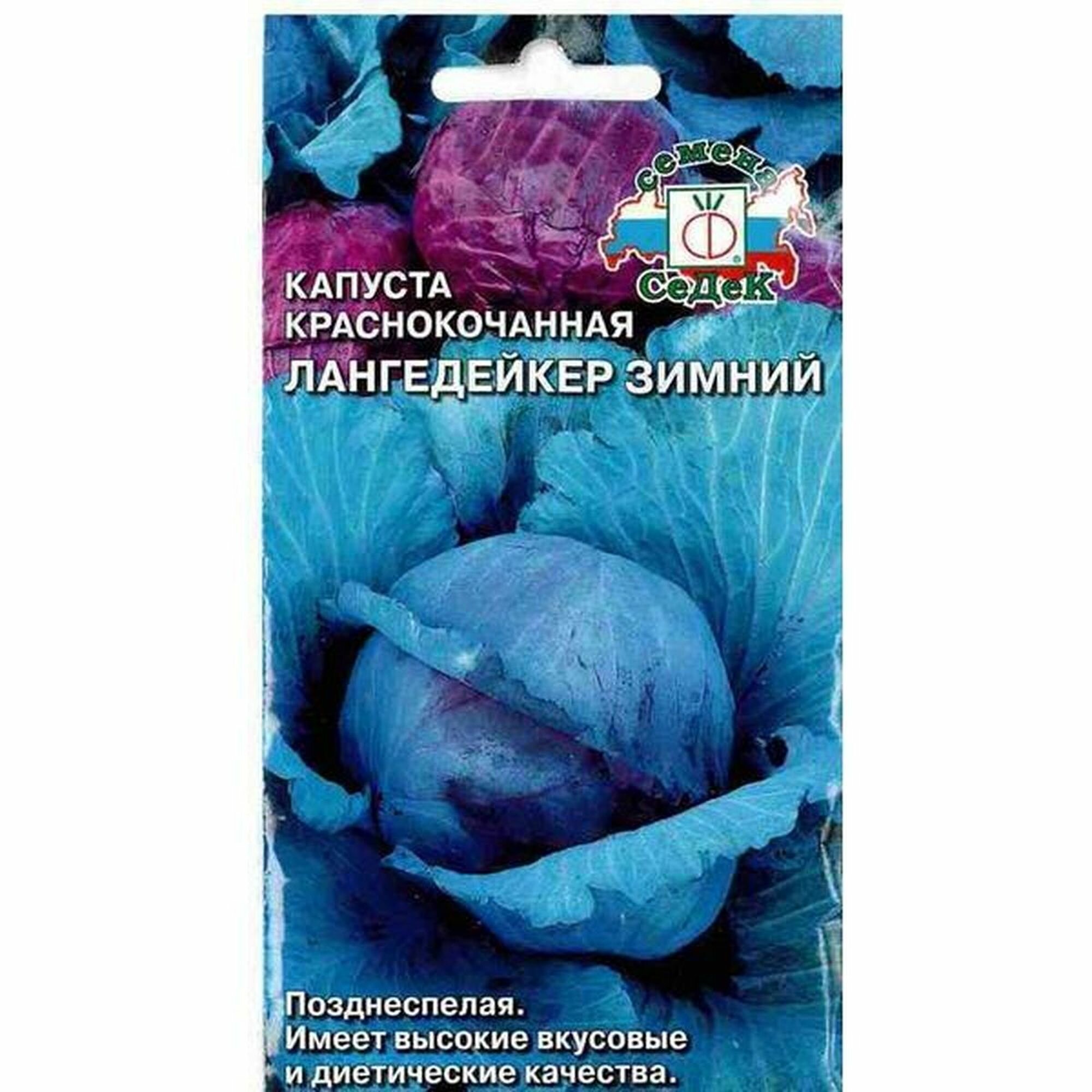 Семена Капуста краснокочанная Лангедейкер Зимний позднеспелый (седек) 05г