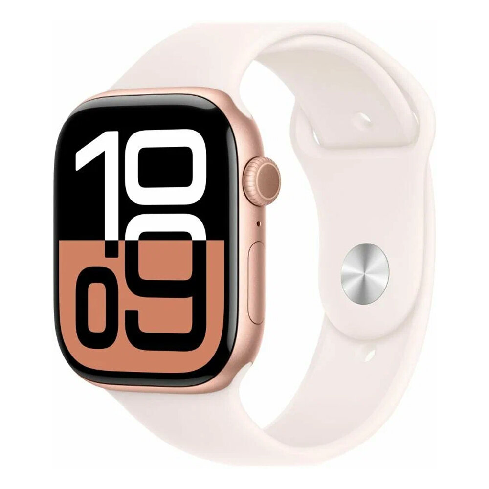 Умные часы Apple Watch Series 10 42mm Rose Gold Aluminum Case with Light Blush Sport Band S/M MWWH3LW/A