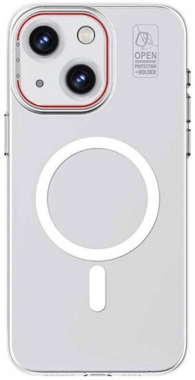 Чехол для iPhone 15 6.1" c MagSafe, Recci Ultra Magnetic с Подставкой у камеры, Белый матовый — фото 1