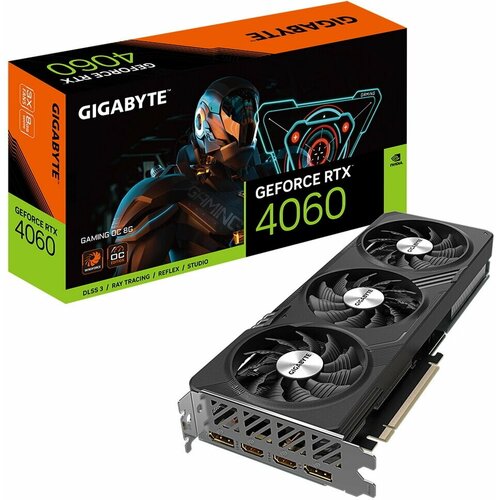 Видеокарта Gigabyte GeForce RTX 4060 GAMING OC 8 GB GDDR6 128-bit DPx2 HDMIx2 3FAN RTL GV-N4060GAMING OC-8GD 46664₽
