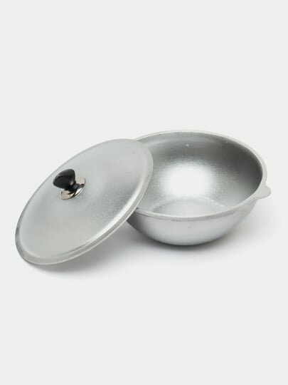 Казан алюминиевый LAVA 6 литров, форма полусфера, удобный и прочный для кухни — фото 1