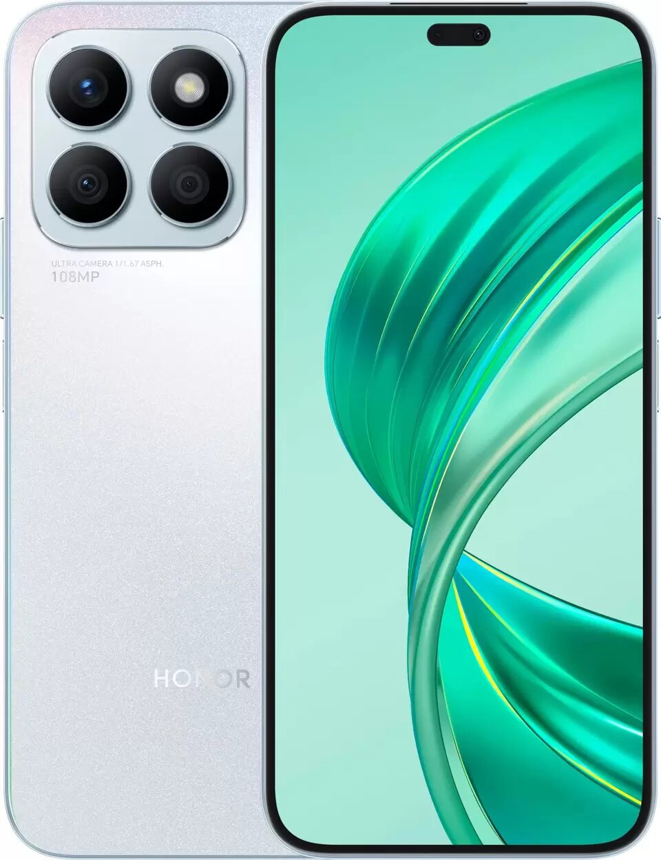 Смартфон HONOR X8b, 8GB/128GB, Android 13, 6.7", 108Мп серебряный