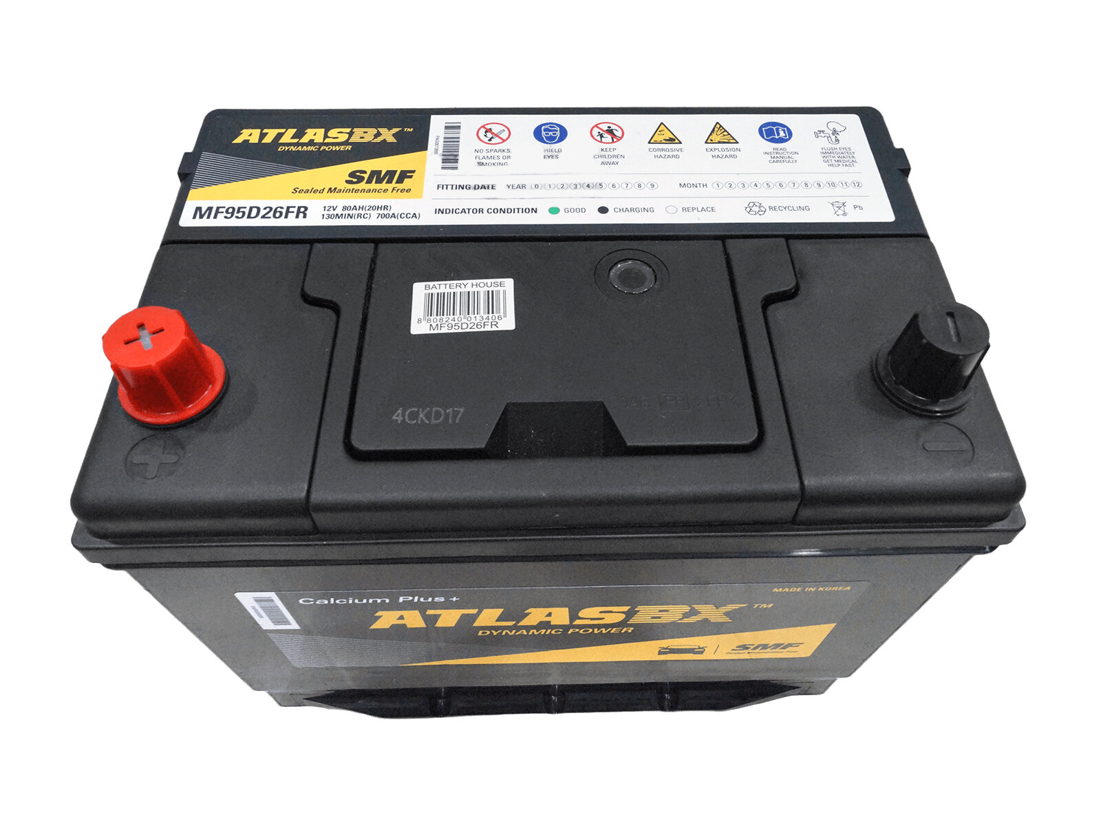 Аккумулятор Atlas DYNAMIC POWER SMF MF95D26FR (57024) прямая