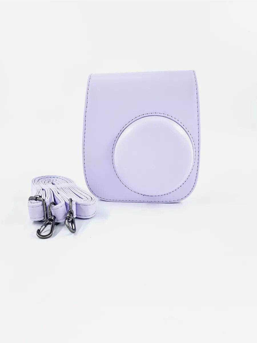 Чехол для фотоаппарата Instax mini 12 с кармашком, ударопрочный, с ремешком, магнитная застежка — фото 1