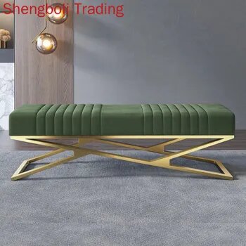 Банкетка, Замша искусственная, Металл, 140х38х45 см