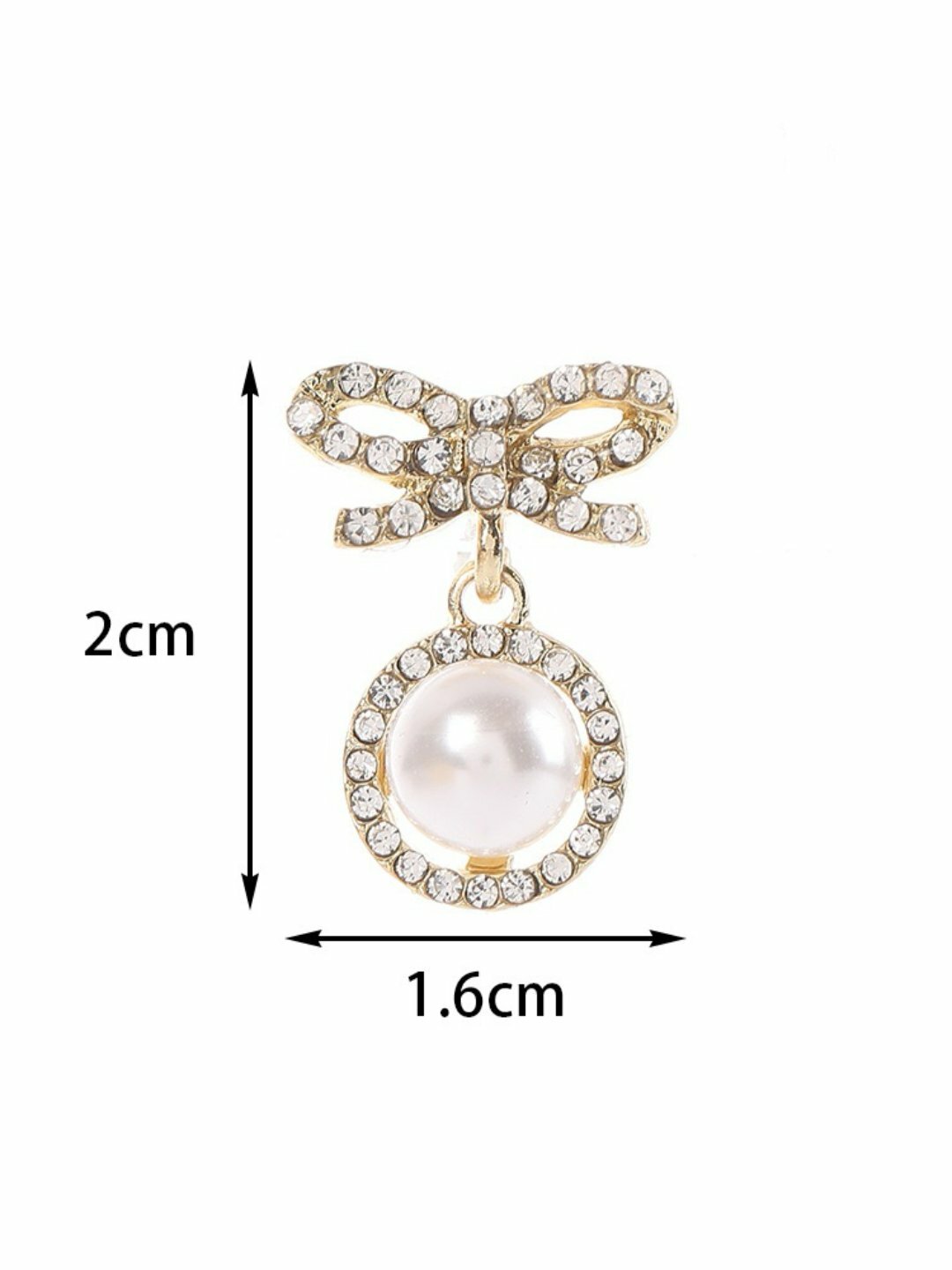 Серьги, размер 15 мм, золотистый/желтый — фото 1