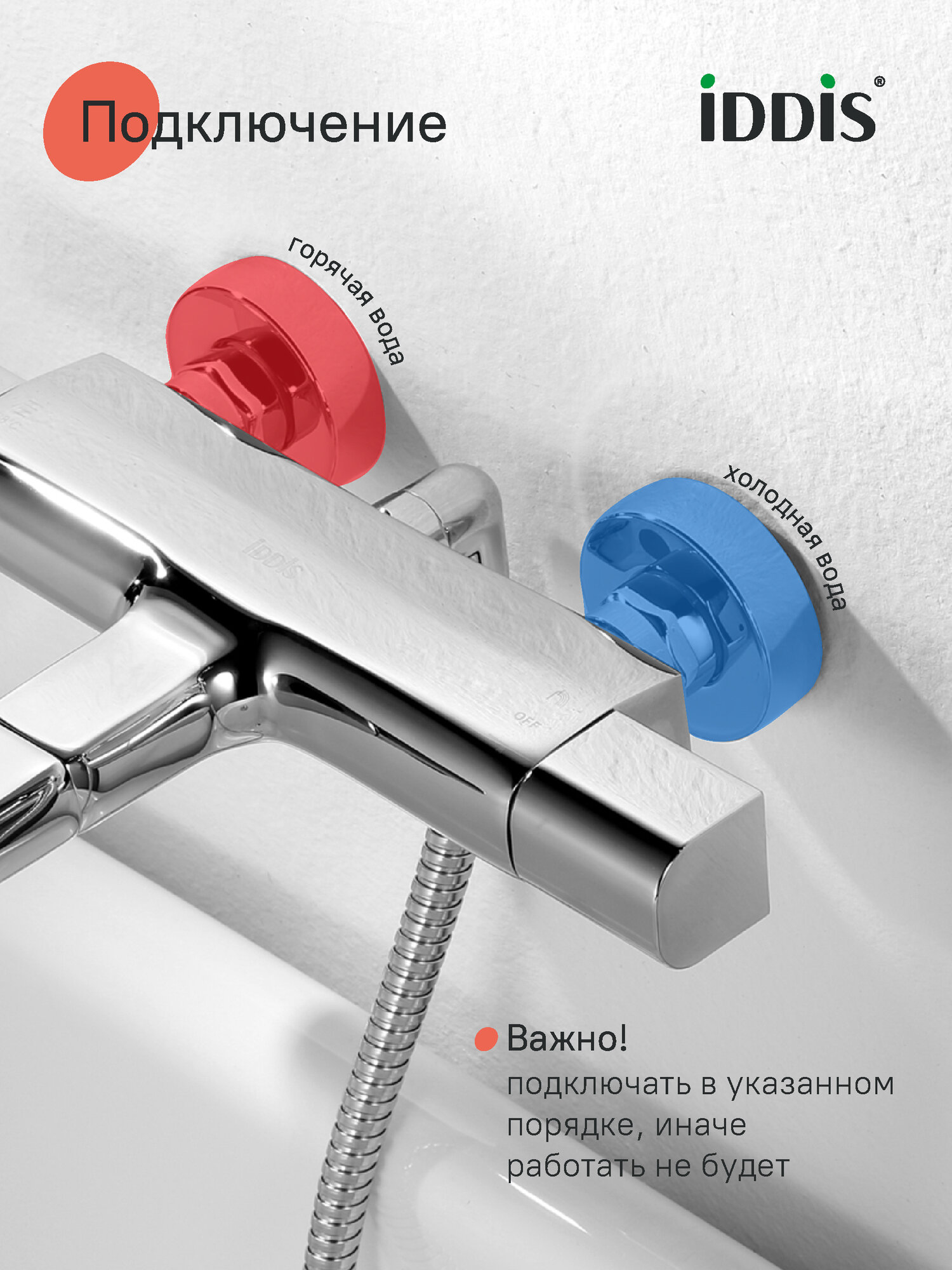 Смеситель для ванны IDDIS Uniterm UNISB02i74WA с термостатом хром — фото 1