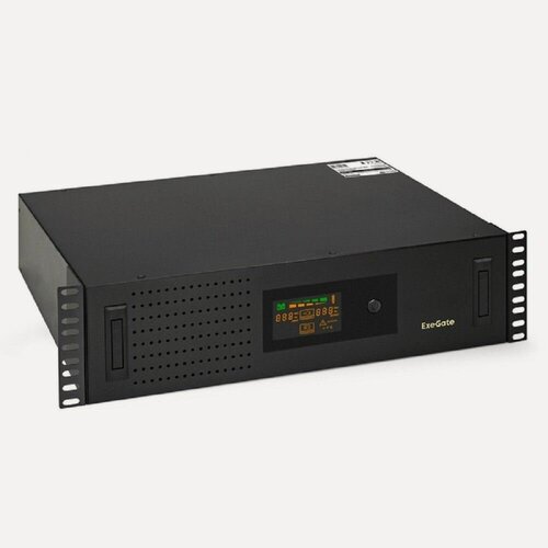Изображение товара ИБП ExeGate ServerRM UNL-3000. LCD. AVR.2SH.3C13. USB.3U, 3000ВА/1800Вт, AVR, LCD, 5 розеток (Schuko+IEC), 3U, USB