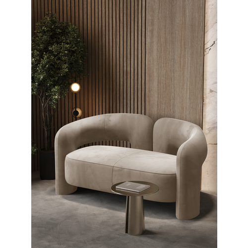фото Диван дизайнерский azzurro, велюр dream beige 140 см. прямой germary home