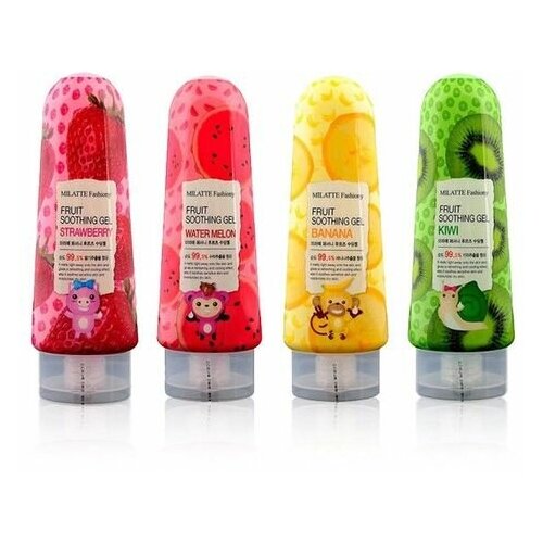 Milatte Гель Для Лица И Тела Многофункциональный Milatte Fashiony Fruit Soothing Gel Kiwi 200гр