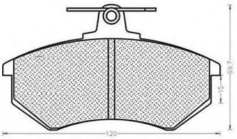 Дисковые тормозные колодки передние MAGNETI MARELLI 430216170196 для Audi, Volkswagen (4 шт.)