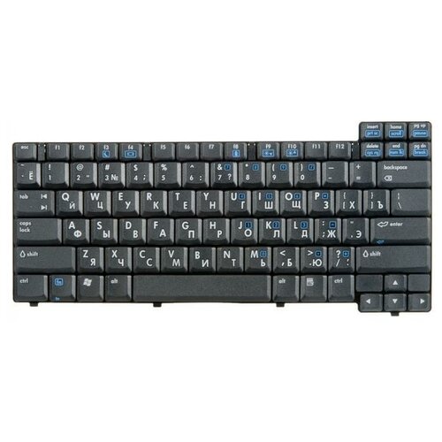 Клавиатура для ноутбука HP Compaq NX7300 NX7400 черная гор Enter 861₽