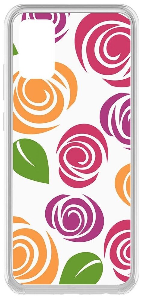 Чехол-накладка Krutoff Clear Case Женский день - Цветочный паттерн 6 для Samsung Galaxy A02s (A025)