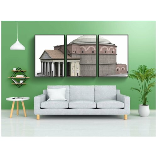 фото Набор модулных постеров для интерьера "пантеон, рим, архитектура" 60x90 см. в тубусе, без рамки lotsprints