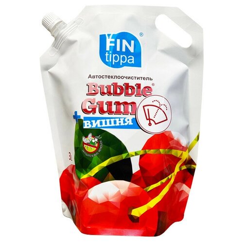 Автоочиститель стекол FIN TIPPA Bubble Gum летний 3л дой-пак вишня