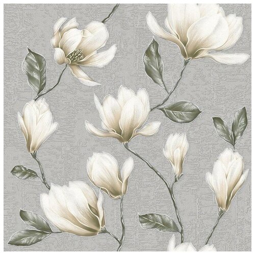 Обои бумажные акриловые Саратовские обои П289-07 Мари бежевая на сером 053x10 м 762₽