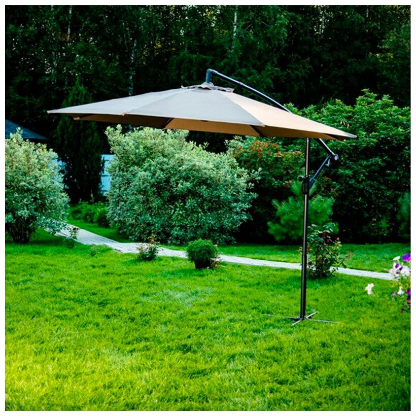 Зонт садовый Alvarado мокко 300 х 250 см - фотография № 16