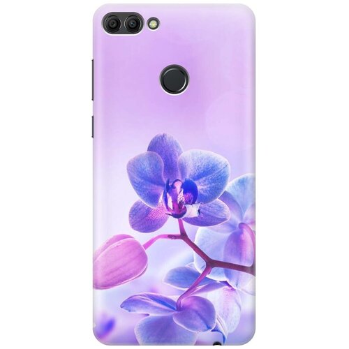 фото Gosso ультратонкий силиконовый чехол-накладка для huawei y9 (2018) с принтом "лиловые орхидеи"