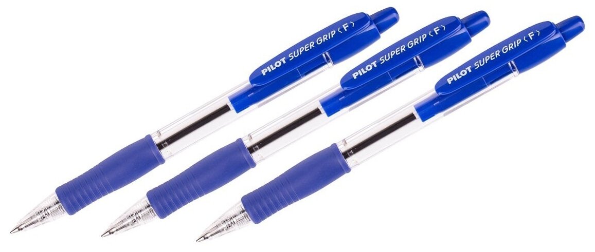 PILOT Набор шариковых ручек Super Grip BPGP-10R-F, 0.7 мм, 1368404, 3 шт.