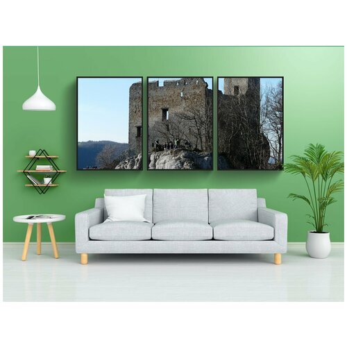 фото Набор модулных постеров для интерьера "reussstein, замок, разорение" 60x90 см. в тубусе, без рамки lotsprints