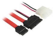 Комплект кабелей 0.5m micro SATA GCR micro SATA 16pin / SATA II до 3Gbps 7pin / Molex 4pin