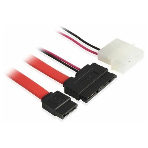 Комплект кабелей 0.5m micro SATA GCR micro SATA 16pin / SATA II до 3Gbps 7pin / Molex 4pin переходник питания sata на molex sata greenconnect gc st216 gc st216 черный желтый красный 0 15м