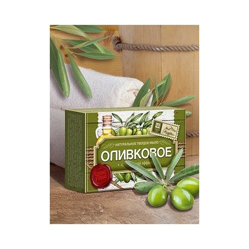 Купить Натуральное мыло «оливковое С голубой глиной», Царство Ароматов, 82г, Царство ароматов