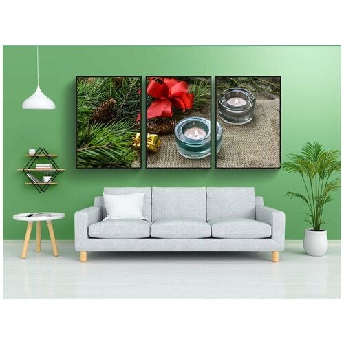 фото Набор модулных постеров для интерьера "рождество, украшение, поклон" 60x90 см. в тубусе, без рамки lotsprints