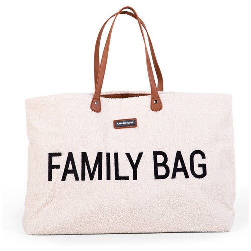 фото Childhome сумка "меховая" для семьи family bag, teddy offwhite