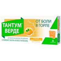 Тантум верде таб. д/рассас., 20 шт., апельсин и мед