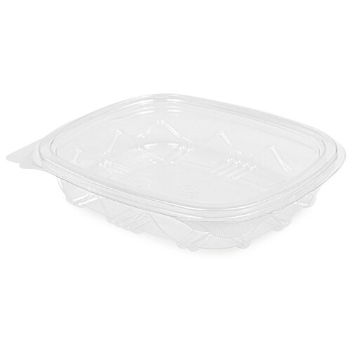 Контейнер пластиковый 250 мл прозрачный с откидной крышкой Сп-155, 300 шт