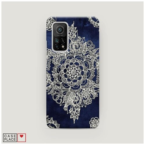 фото Чехол пластиковый xiaomi mi 10t pro мандала на синем фоне case place