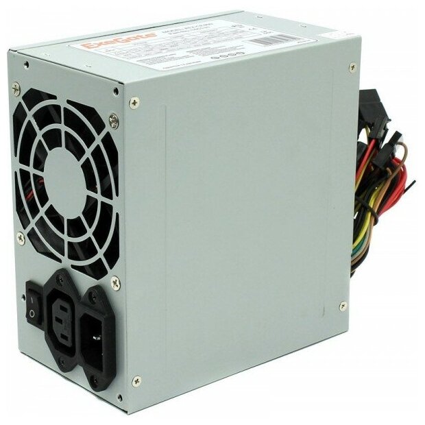 Блок питания EXEGATE CP400 ATX SC 8cm fan 24pin 4pin 3xSATA 2xIDE FDD кабель 220V с защитой от выдергивания