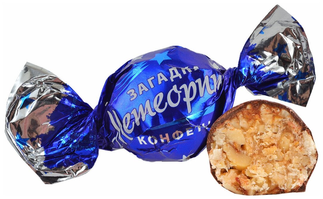 Конфеты грильяж с арахисом в темном шоколаде "Загадка метеорита" 1кг - фотография № 1