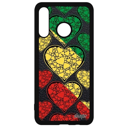 фото Противоударный чехол для // huawei p30 lite // "флаг конго браззавиль с сердцем" государственный любовь, utaupia, цветной