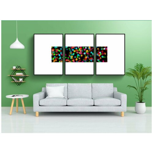 фото Набор модулных постеров для интерьера "абстрактный, боке, освещение" 60x90 см. в тубусе, без рамки lotsprints