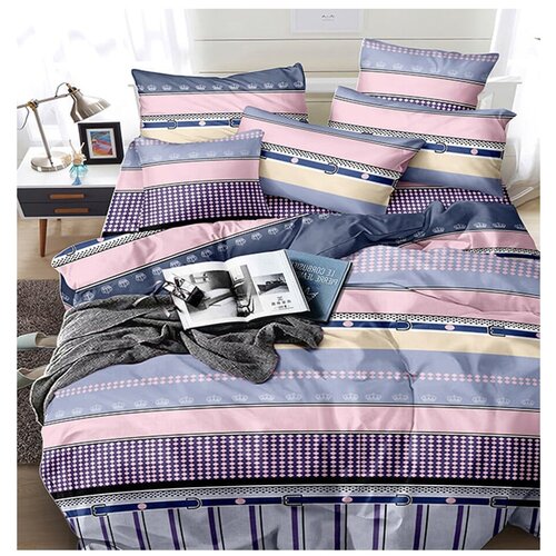 фото Постельное белье simple house "мадера" 1,5-сп наволочка 50х70 см 2 шт простынь на резинке 90х200 см пододеяльник 145х215 см