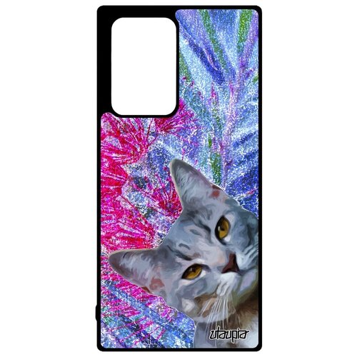 фото Защитный чехол для мобильного // galaxy note 20 ultra // "котик" дикий усатый, utaupia, фуксия