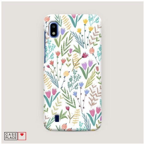 фото Чехол пластиковый samsung galaxy a10 полевые цветы рисунок case place