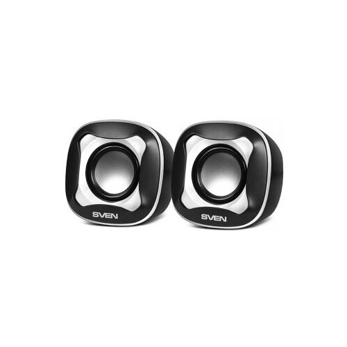 фото Колонки sven 170 black white usb, 2.0, мощность 2x2,5 вт (rms)