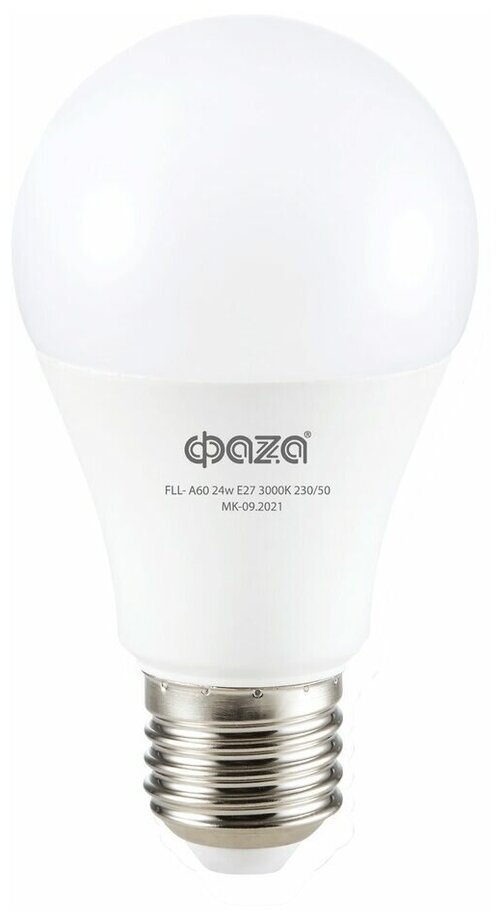 Лампа светодиодная 24W FLL-A60 3000K E27 1560ЛМ 60Х120 5038448 ФАZА