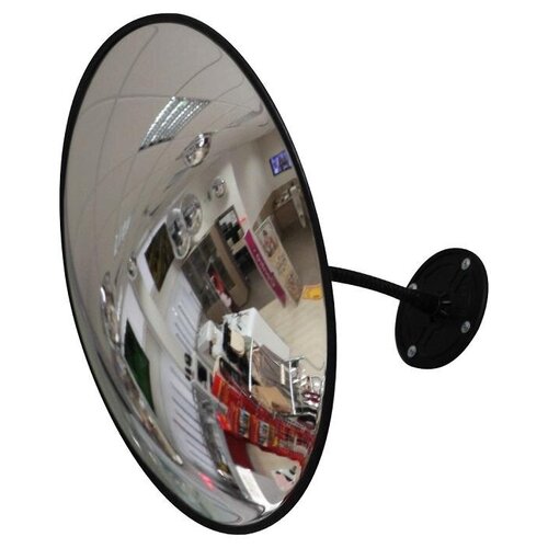 Зеркало круглое противокражное обзорное 430 мм с черным квитомвнутреннее