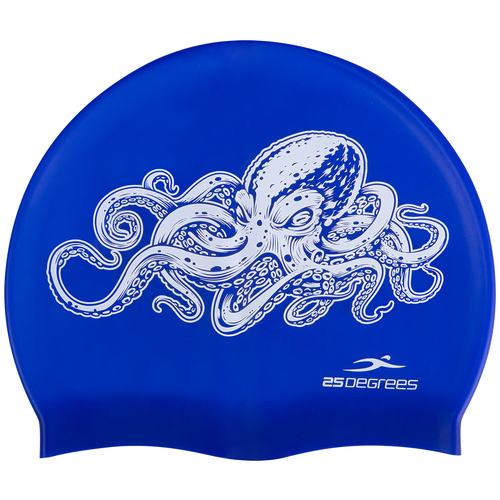 фото Шапочка для плавания octopus navy, силикон, детский 25degrees