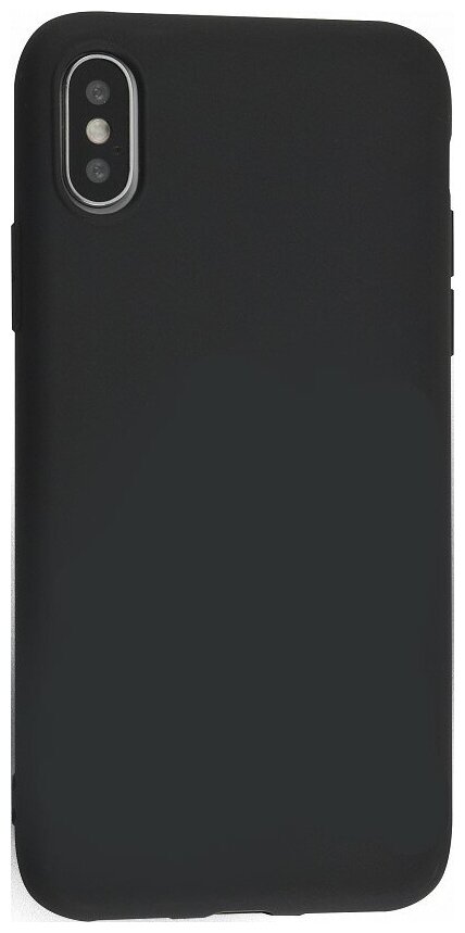 Чехол силиконовый для iPhone X/XS, good quality, с защитой камеры, черный