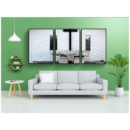 фото Набор модулных постеров для интерьера "церковь, изменить, камень" 60x90 см. в тубусе, без рамки lotsprints