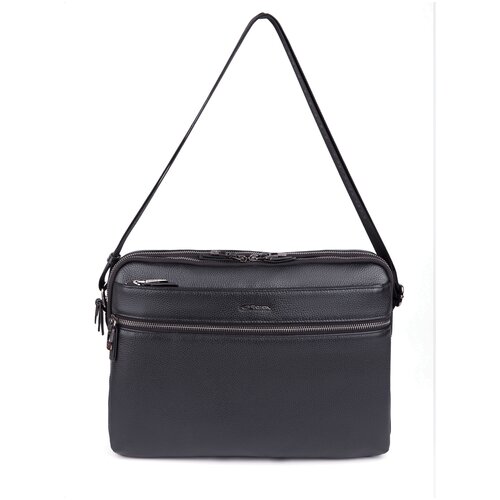Сумка мессенджер GIORGIO FERRETTI, черный поясная сумка для мужчин из натуральной кожи забавные модные роскошные маленькие мужские сумки на ремне
