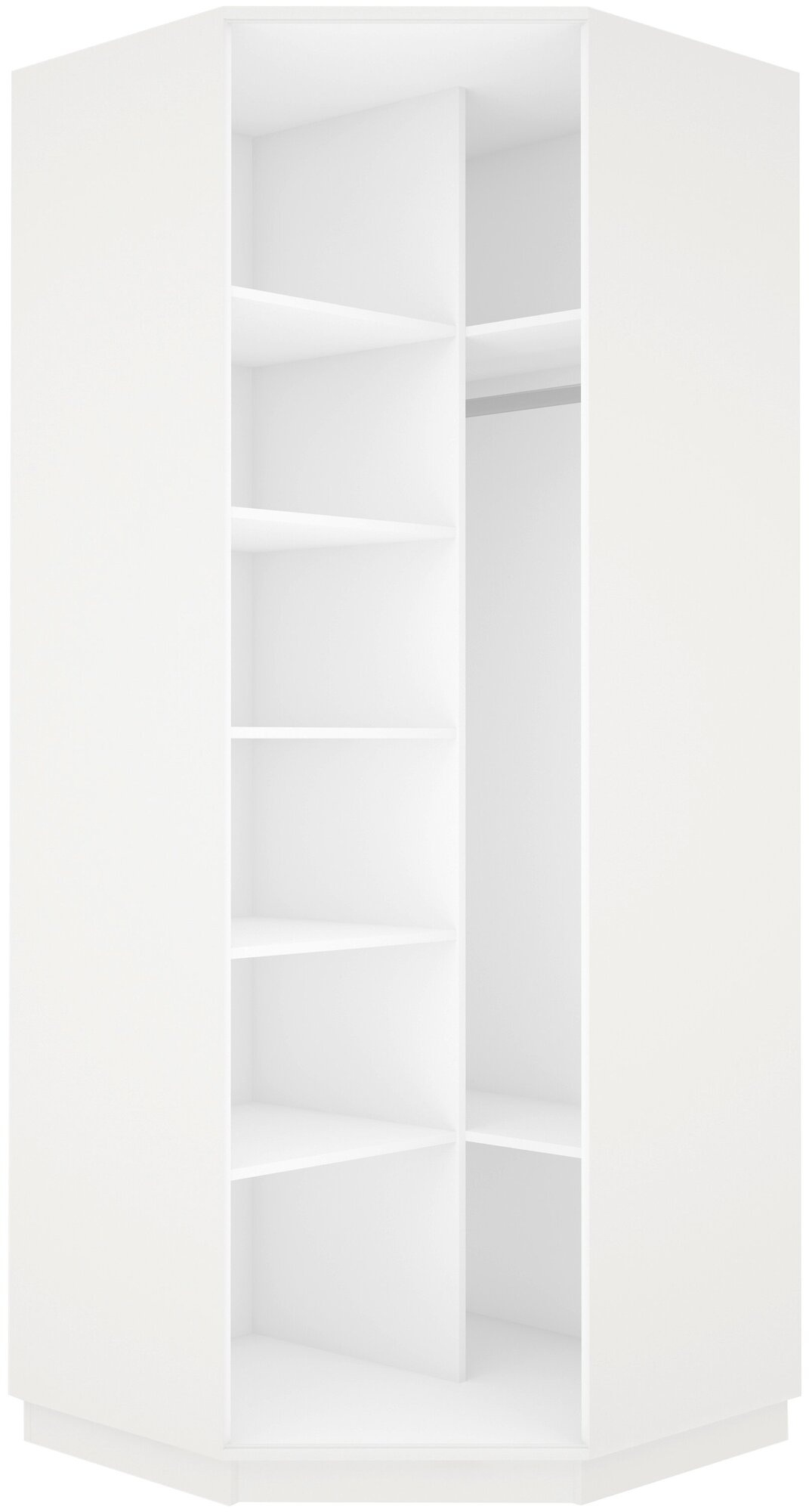 Шкаф распашной Распашной Угловой Экспресс 90х90х220 см, белый - фотография № 4