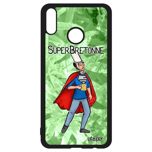 фото Противоударный чехол на смартфон // honor 8x // "супербретонка" комикс бретань, utaupia, светло-зеленый