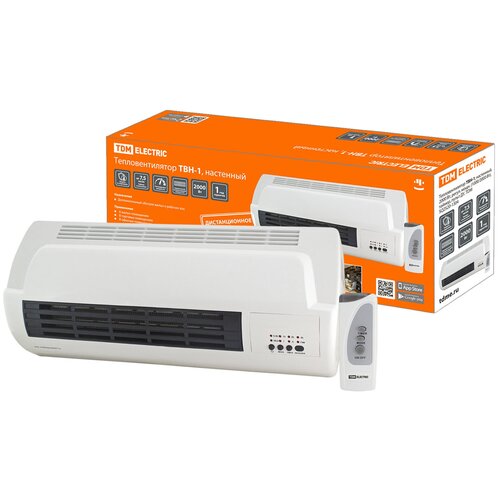 Тепловентилятор ТВН-1 настенный 2000 Вт регул мощн 10002000 Вт таймер пульт ДУ TDM 260900₽